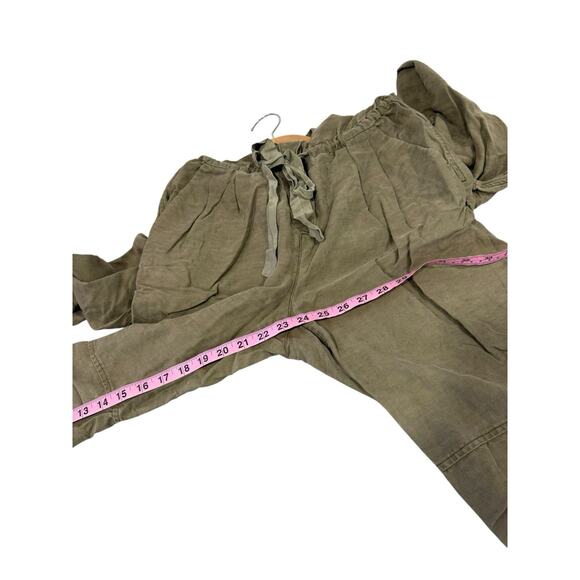 Wilfred With Linen Green Lyocell Linen Blend Jumpsuit Utility Womens 6 - Picture 6 of 7